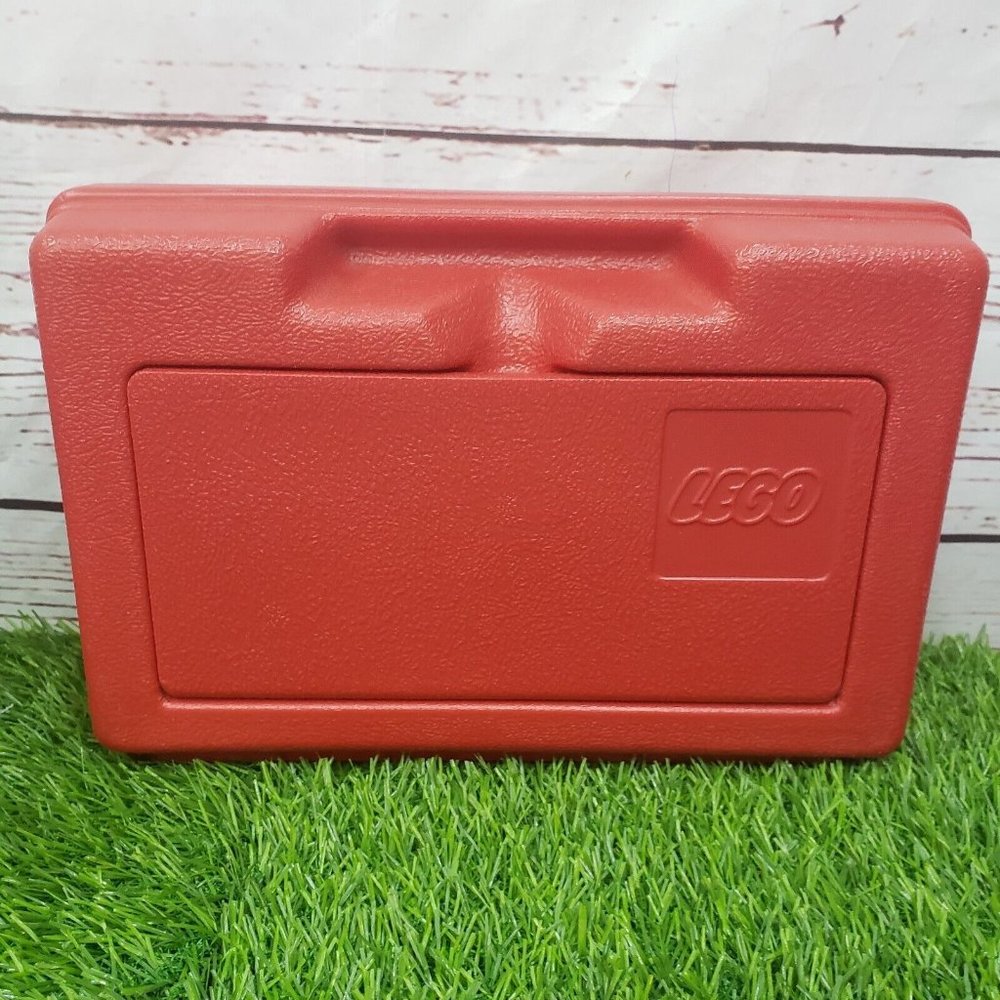 Vintage Red Lego Plastic Storage Box Carrying Case - Approx: 12" x 7.5" x 3.5"